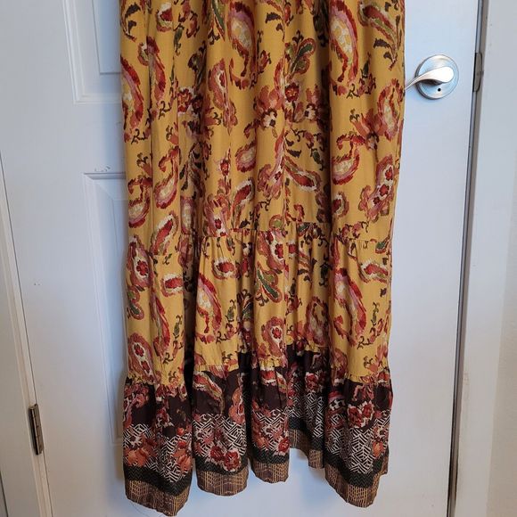 Cato 1946 Boho Maxi Dress XL Multicolor Paisley Yellow Red - Picture 12 of 15